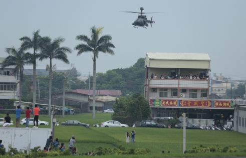  CHANG-HUA-TAIWAN - 28/05/2019.Taiwan Air Force during a anti-invasion drill on hight-way road in Chang-Hua. The live firing was part of annual exercices designed to prove the military's capabilities to repel any Chinese attack. China and Taiwan split during a civil war in 1949, but China claims Taiwan island as its territory.(Photo by Patrick Aventurier/Sipa)