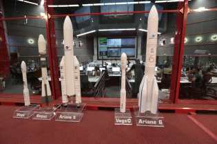  KOUROU, FRENCH GUIANA - NOVEMBER 26:The launch control pad of Ariane 5 at the Guyane European Spaceport.With the 250 launch of Ariane launcher family, this year 2020 Arianespace celebrates its 40th anniversary, on November 26, 2019 in Kourou, French Guiana. Since 1980 the company Arianespace conducting a combined total of 318 launches with 688 spacecraft passengers for more than 100 customers, performed by 250 Ariane launchers and new Vega, Soyuz. Ariane launcher family 1,2,3,4,5 versions in service from European Spaceport in French Guiana since 24/12/1979. The future will be ensured with the upcoming Ariane 6.(Photo by Patrick Aventurier/Getty Images)